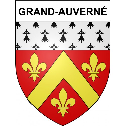 Grand-Auverné 44 ville sticker blason écusson autocollant adhésif