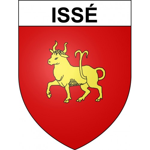 Issé 44 ville sticker blason écusson autocollant adhésif