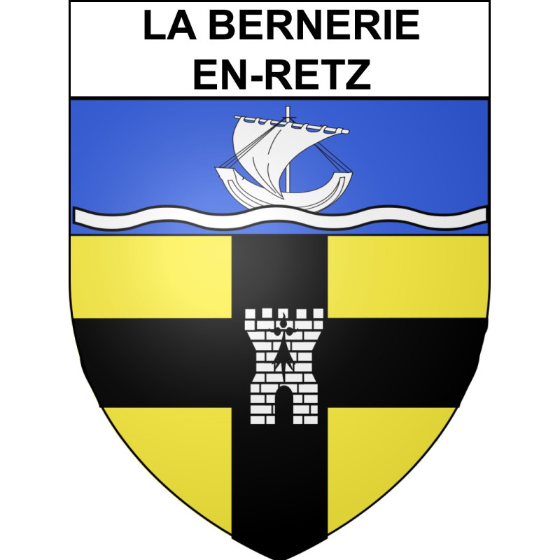 La Bernerie-en-Retz 44 ville sticker blason écusson autocollant adhésif