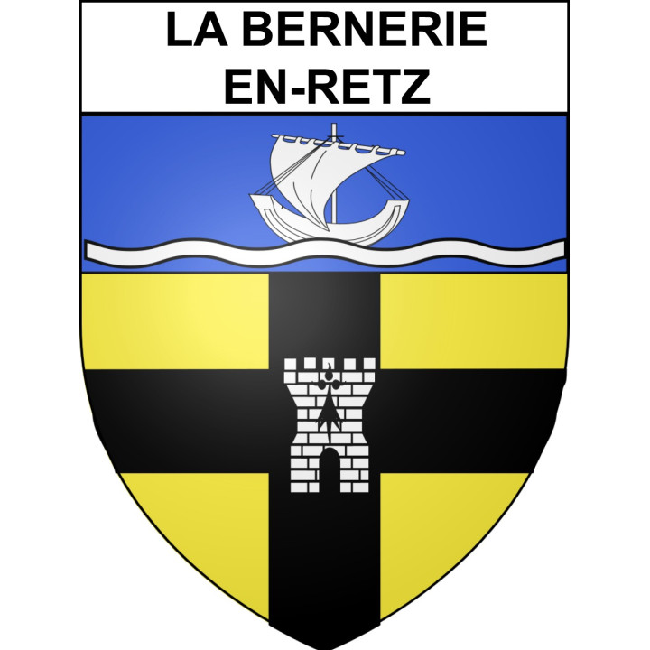 La Bernerie-en-Retz 44 ville sticker blason écusson autocollant adhésif