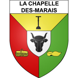 La Chapelle-des-Marais Sticker wappen, gelsenkirchen, augsburg, klebender aufkleber