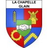 Stickers coat of arms La Chapelle-Glain adhesive sticker