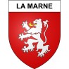Pegatinas escudo de armas de La Marne adhesivo de la etiqueta engomada