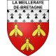 Pegatinas escudo de armas de La Meilleraye-de-Bretagne adhesivo de la etiqueta engomada