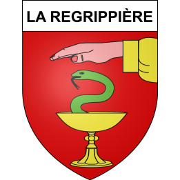 Pegatinas escudo de armas de La Regrippière adhesivo de la etiqueta engomada