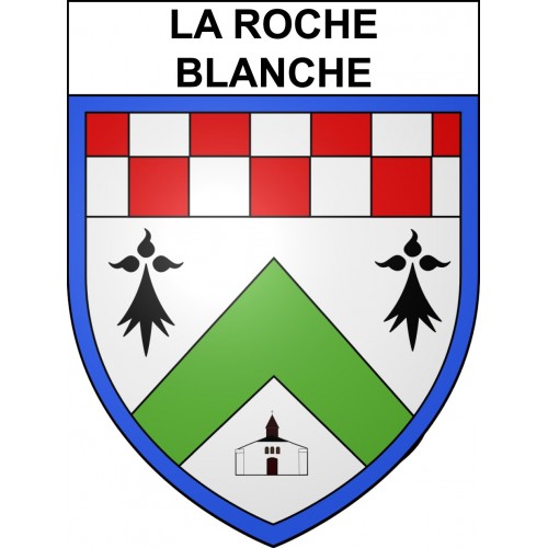 Pegatinas escudo de armas de La Roche-Blanche adhesivo de la etiqueta engomada
