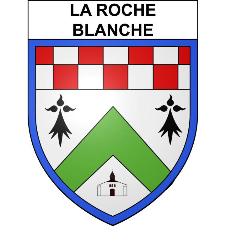 Pegatinas escudo de armas de La Roche-Blanche adhesivo de la etiqueta engomada