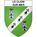 Le Clion-sur-Mer 44 ville sticker blason écusson autocollant adhésif