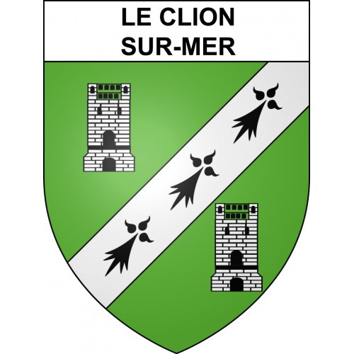 Le Clion-sur-Mer 44 ville sticker blason écusson autocollant adhésif