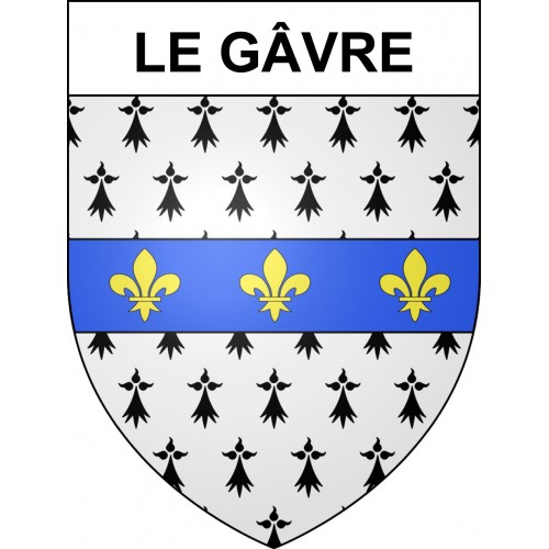 Pegatinas escudo de armas de Le Gâvre adhesivo de la etiqueta engomada
