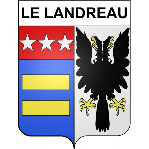 Le Landreau 44 ville sticker blason écusson autocollant adhésif