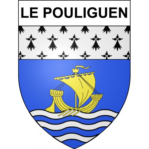 Le Pouliguen 44 ville sticker blason écusson autocollant adhésif
