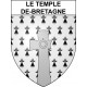 Pegatinas escudo de armas de Le Temple-de-Bretagne adhesivo de la etiqueta engomada
