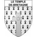 Pegatinas escudo de armas de Le Temple-de-Bretagne adhesivo de la etiqueta engomada