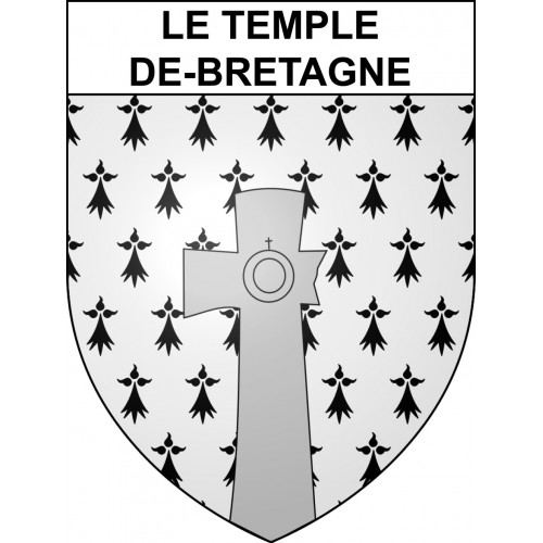 Pegatinas escudo de armas de Le Temple-de-Bretagne adhesivo de la etiqueta engomada