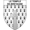 Pegatinas escudo de armas de Le Temple-de-Bretagne adhesivo de la etiqueta engomada