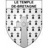 Stickers coat of arms Le Temple-de-Bretagne adhesive sticker