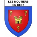 Pegatinas escudo de armas de Les Moutiers-en-Retz adhesivo de la etiqueta engomada