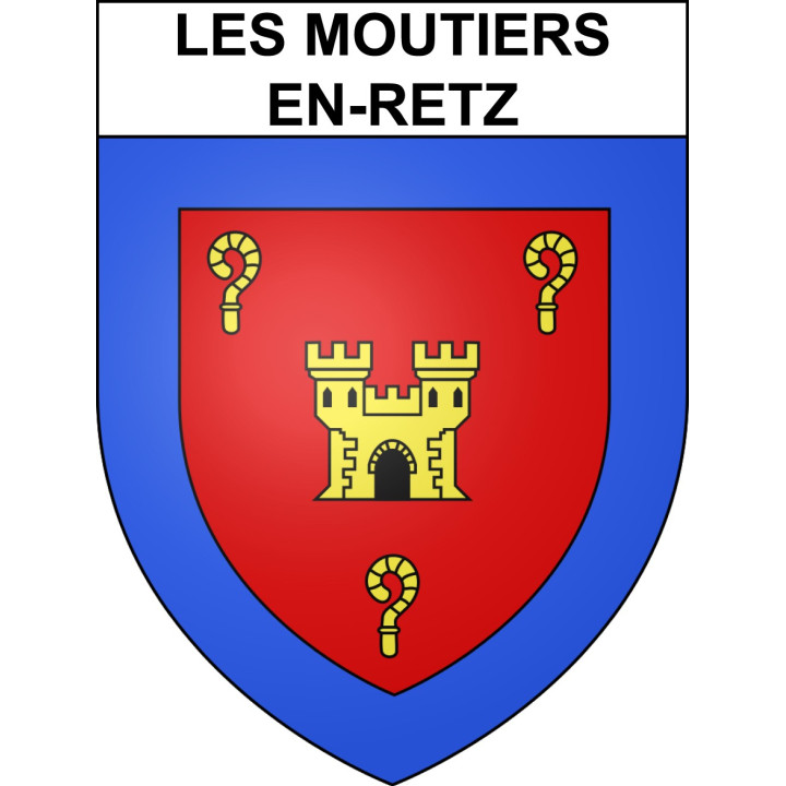 Les Moutiers-en-Retz 44 ville sticker blason écusson autocollant adhésif