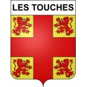 Pegatinas escudo de armas de Les Touches adhesivo de la etiqueta engomada