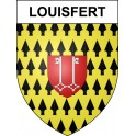 Pegatinas escudo de armas de Louisfert adhesivo de la etiqueta engomada