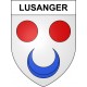 Pegatinas escudo de armas de Lusanger adhesivo de la etiqueta engomada