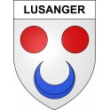 Pegatinas escudo de armas de Lusanger adhesivo de la etiqueta engomada