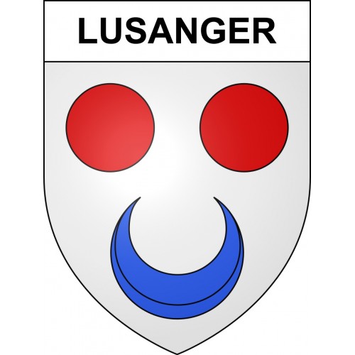 Pegatinas escudo de armas de Lusanger adhesivo de la etiqueta engomada