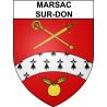 Marsac-sur-Don 44 ville sticker blason écusson autocollant adhésif