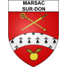 Stickers coat of arms Marsac-sur-Don adhesive sticker