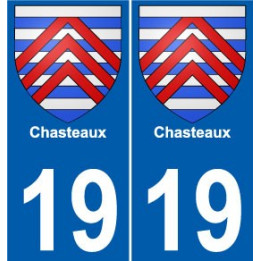 19 Chasteau ville autocollant plaque sticker