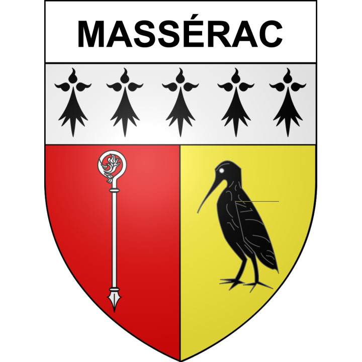 Massérac Sticker wappen, gelsenkirchen, augsburg, klebender aufkleber