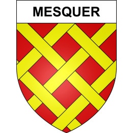 Pegatinas escudo de armas de Mesquer adhesivo de la etiqueta engomada