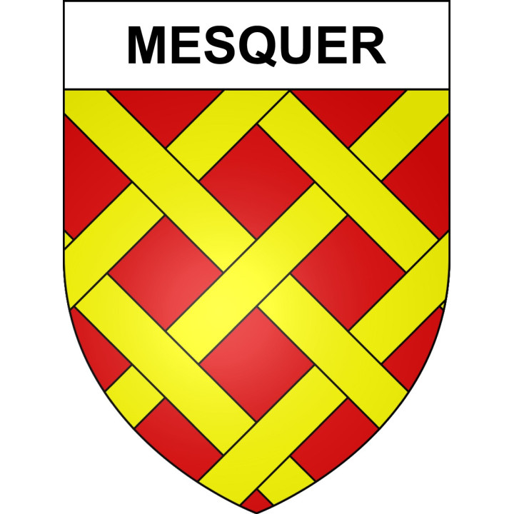 Pegatinas escudo de armas de Mesquer adhesivo de la etiqueta engomada