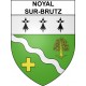 Pegatinas escudo de armas de Noyal-sur-Brutz adhesivo de la etiqueta engomada