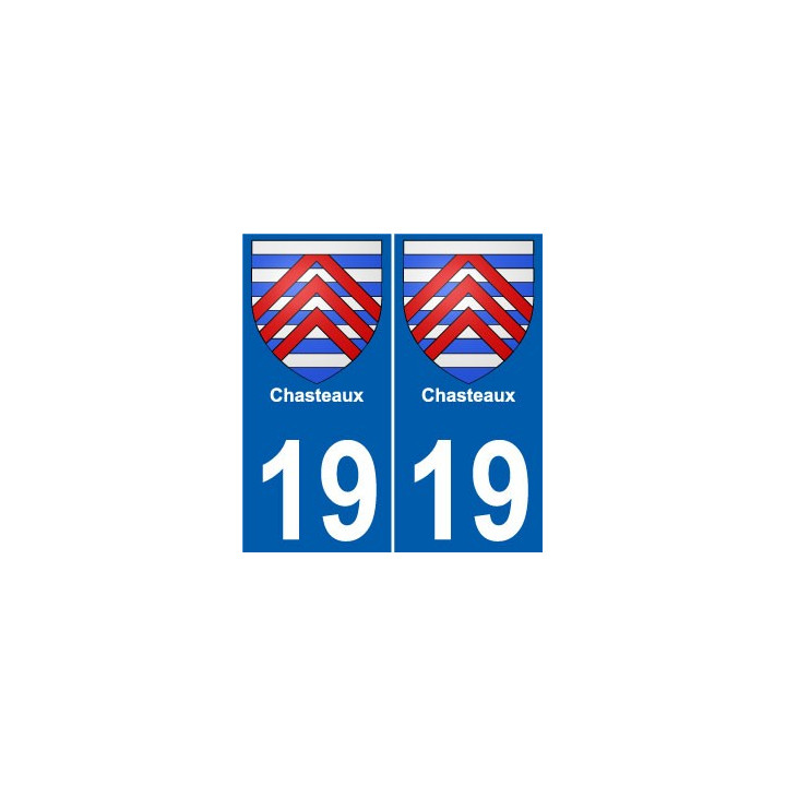 19 Chasteau ville autocollant plaque sticker