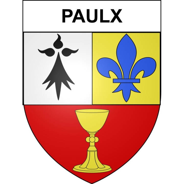 Pegatinas escudo de armas de Paulx adhesivo de la etiqueta engomada
