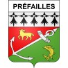 Préfailles 44 ville sticker blason écusson autocollant adhésif