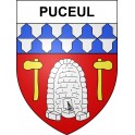 Stickers coat of arms Puceul adhesive sticker