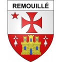 Pegatinas escudo de armas de Remouillé adhesivo de la etiqueta engomada