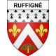 Pegatinas escudo de armas de Ruffigné adhesivo de la etiqueta engomada