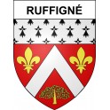 Pegatinas escudo de armas de Ruffigné adhesivo de la etiqueta engomada