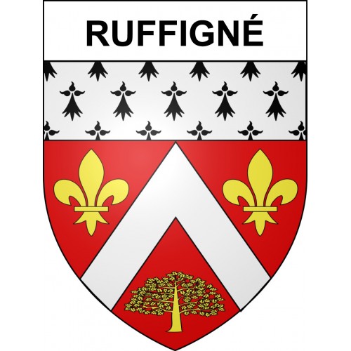 Ruffigné 44 ville sticker blason écusson autocollant adhésif