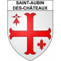 Pegatinas escudo de armas de Saint-Aubin-des-Châteaux adhesivo de la etiqueta engomada
