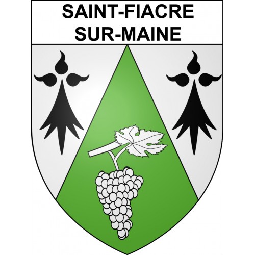 Pegatinas escudo de armas de Saint-Fiacre-sur-Maine adhesivo de la etiqueta engomada