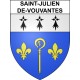 Pegatinas escudo de armas de Saint-Julien-de-Vouvantes adhesivo de la etiqueta engomada