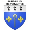 Pegatinas escudo de armas de Saint-Julien-de-Vouvantes adhesivo de la etiqueta engomada