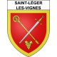 Pegatinas escudo de armas de Saint-Léger-les-Vignes adhesivo de la etiqueta engomada