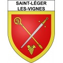 Pegatinas escudo de armas de Saint-Léger-les-Vignes adhesivo de la etiqueta engomada