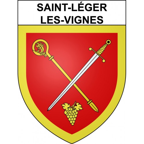Saint-Léger-les-Vignes Sticker wappen, gelsenkirchen, augsburg, klebender aufkleber